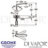 Grohe Veris Single-Lever Sink Mixer Dimensions